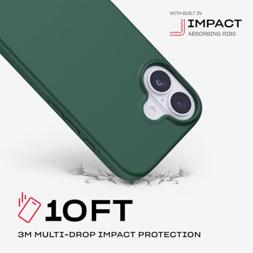 Tech21 EvoLite Case for iPhone 17 – Quantum Green | Slim Protective Case | Impact Protection | Wireless Charging Compatible - color: Green, size: iPhone 17