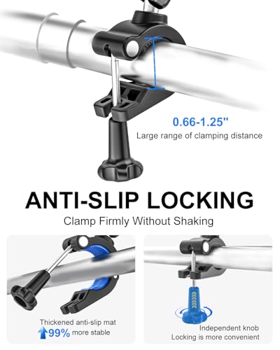 A Pillar Grab Handle Phone Mount for Car/Truck [Shockproof Metal Arm] Universal Phone Clip Phone Holders for Your Car, Truck, Pickup, SUV, Van, Excavator, Front Loader, Fit for iPhone 16 15