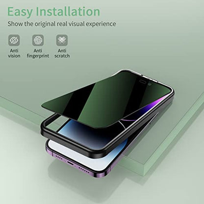[3 Pack] for iPhone 14 Pro Max Green Privacy Screen Protector - size: iPhone 14 Pro Max