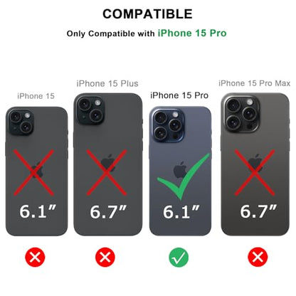 TENDLIN Magnetic Case Compatible with iPhone 15 Pro Case Wood Grain with Carbon Fiber Texture Design Leather Hybrid Slim Cover (Compatible with MagSafe) Twill - color: Magnetic Twill, size: iPhone 15 Pro