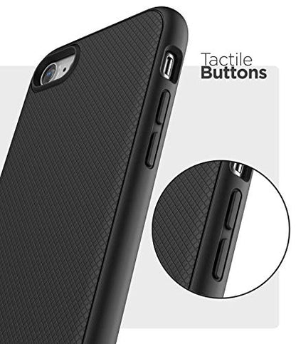 Encased iPhone SE Belt Clip Case (2020/2022) Thin Armor Grip Cover with Holster (Matte Black) - size: iPhone SE 2020/2022