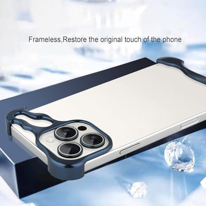Frameless Phone Case Crafted for iPhone 16 Pro Blue - color: Aluminum Blue, size: iPhone 16 Pro