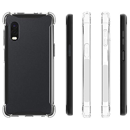USTIYA Case for Samsung Galaxy XCover Pro Clear TPU Four Corners Protective Cover Transparent Soft funda