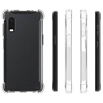 USTIYA Case for Samsung Galaxy XCover Pro Clear TPU Four Corners Protective Cover Transparent Soft funda
