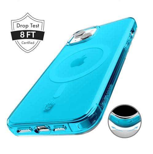 VELVET CAVIAR for iPhone 15 Case Neon Blue - Compatible with MagSafe [10ft Drop Tested] - color: Neon Blue, size: 15