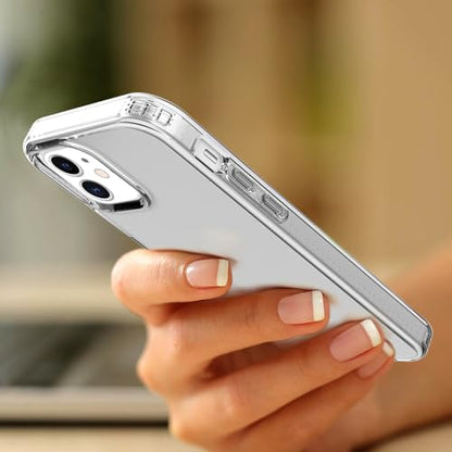 Phone Case for iPhone 12 Clear, [Crystal Clear][Non-Yellowing] Slim Shockproof Reinforced Drop Protective Flexible TPU Back Cover Phone Case for iPhone 12 Protective Case(Transparent) - color: Transparent