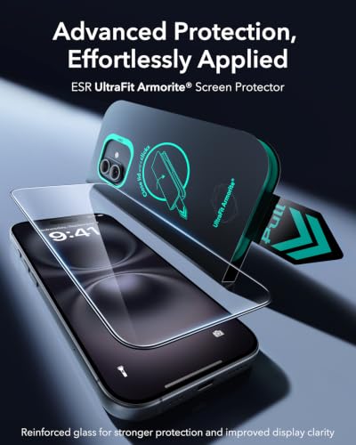 ESR 3 Pack for iPhone 16 Plus/15 Plus Screen Protector, Armorite - size: iPhone 16 Plus/15 Plus 6.7 inch