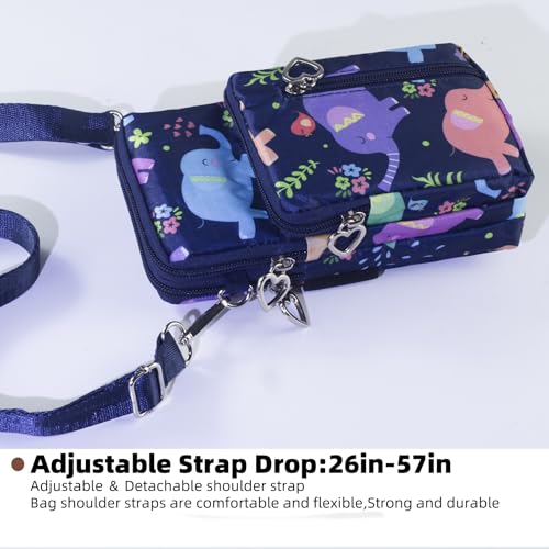 Small Crossbody Bag for Women - Mini Phone Purses with Crossbody Strap and Wallet - Nylon Arm Bag - color: B-green Plaid