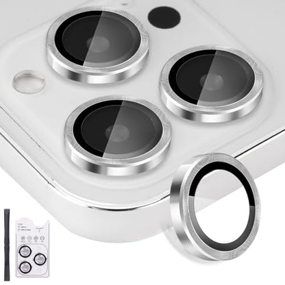 Camera Lens Protector for iPhone 16 Pro/16 Pro Max, Silver - color: Silver