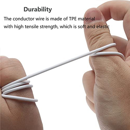 YOCUNKER 3.5mm Wired Earphone, in-Ear Earbuds, High Sound Quality, 3 Meter Length Cord, Lightweight, Smartphone/Tablet/Laptop/TV Earphones, Watch TV from a Distance, No Microphone(White) - color: White