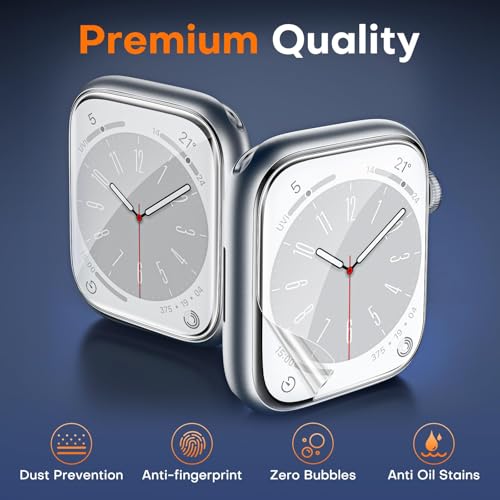 TOCOL 6 Pack Screen Protectors for Apple Watch SE (2nd Gen)/6/5/4 40 mm, Bubble-Free Scratch Resistant HD Transparent Soft TPU Screen Protector Film for Apple Watch 40 mm | Self-Repair, Scratch-Resistant, Bubble-Free, HD Transparent, Ultra-Slim, Flexible