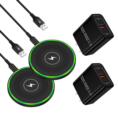 15W Wireless Charger for Motorola Fast Charging Pad for Moto G Power (2025) - color: 2pcs Black