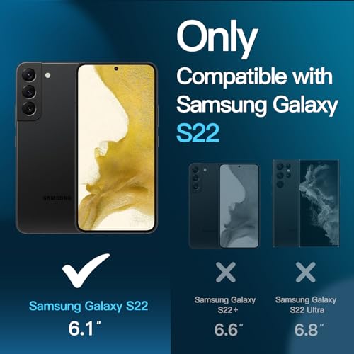 JETech Screen Protector for Samsung Galaxy S22, 3-Pack | 9H Tempered Glass, HD Clear, Anti-Scratch Protection, Easy Installation Tool - size: Galaxy S22