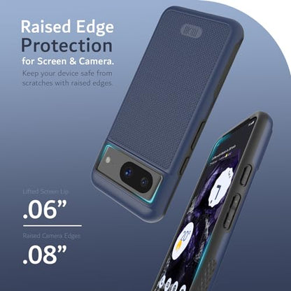 TUDIA MergeGrip [Military Grade] Designed for Google Pixel 8 Case (2023) - [Drop Tested] Dual Layer Shockproof Slim Rugged Tough Heavy Duty Protective Phone Cases Cover - Indigo Blue - color: Indigo Blue, size: Standard Pixel 8