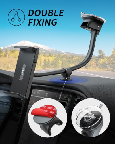 ICARMOUNT Tablet Car Mount Windshield Dashboard Gooseneck iPad Holder