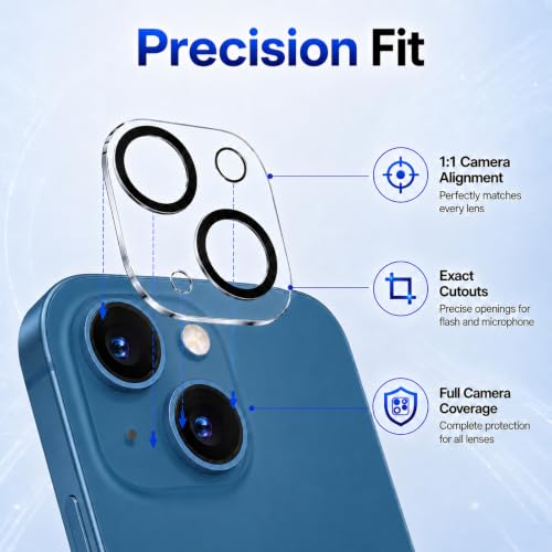 Camera Lens Protector for iPhone 13/iPhone 13 Mini- 3 Pack - size: iPhone 13/13 Mini
