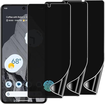 3 Pack Privacy Screen Protector for Google Pixel 8 Pro 6.7", Ultra-Thin Anti-Spy Soft TPU Hydrogel Protective Film for Google Pixel 8 Pro - Self-Healing, Touch Sensitive, Case Friendly - size: Google Pixel 8 Pro