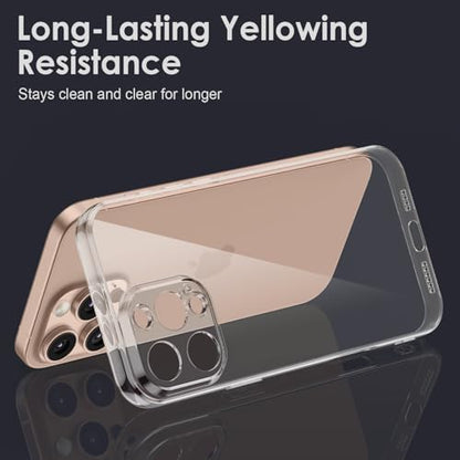 Shamo's Clear TPU Case for iPhone 16 Pro Max– with Camera Protection, Ultra Slim, Shockproof, Anti-Yellowing, Scratch-Resistant, Wireless Charging Compatible, Enhanced Grip (for iPhone 16 Pro Max) - size: For iPhone 16 Pro Max