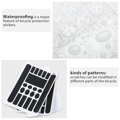 Outus 3 Pieces Bicycle Chainstay Protector - color: 2 Clear + 1 Black