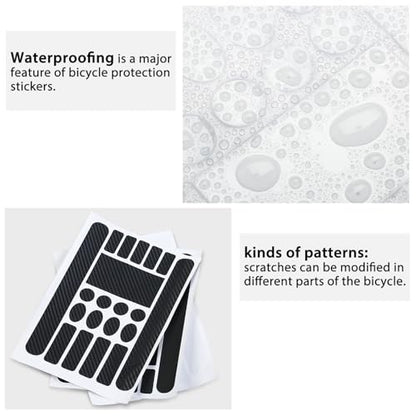 Outus 3 Pieces Bicycle Chainstay Protector - color: 2 Clear + 1 Black