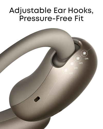 Soundcore AeroFit 2 by Anker Open Ear Earbuds, Open Ear Headphones, Earbuds - color: Brown, style: Standard