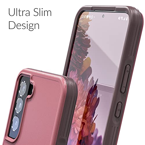 Crave for Galaxy S22 Plus Case, Shockproof Protection Dual Layer Case for Samsung Galaxy S22 Plus (6.6 inch) - Berry - color: Berry