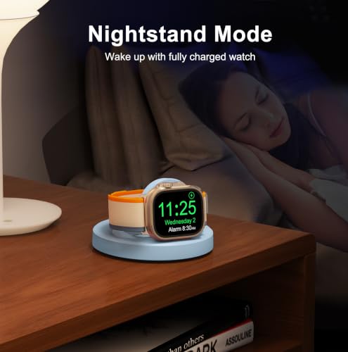 Upgraded for Apple Watch Charger, Foldable Travel Fast Charging Dock - color: Blue, size: USB A
