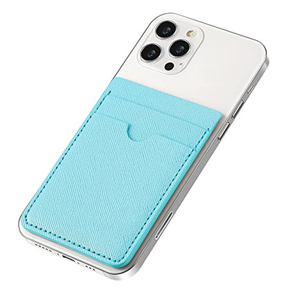6 Pcs 6 Pcs Stick on Phone Card Holder Wallet, Solid, Elegant Color - color: Elegant Color