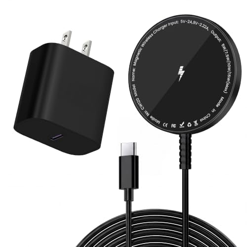 MagSafe Charger Magnetic Wireless Charging iPhone 17-12 & AirPods Pro 4-2 - color: Jet Black