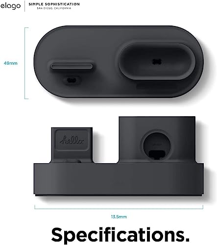 elago 3 in 1 Charging Station for iPhone, AirPods, AirPods Pro, Apple Watch - color: Black