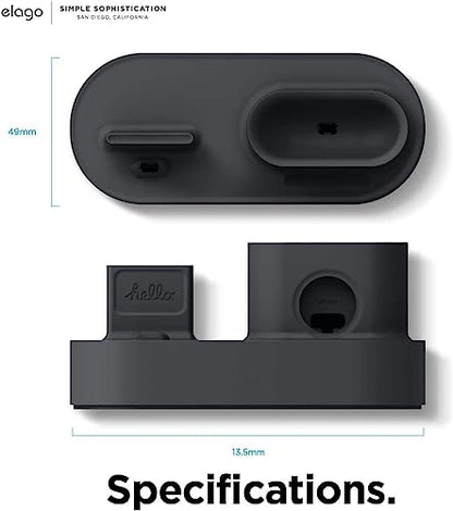 elago 3 in 1 Charging Station for iPhone, AirPods, AirPods Pro, Apple Watch - color: Black