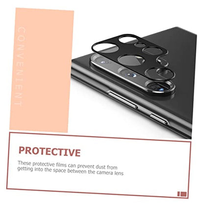Mipcase 4pcs Scratch Camera Lens Protectors for Metal Rear Lens Cover Easy Installation Bubble Screen Film