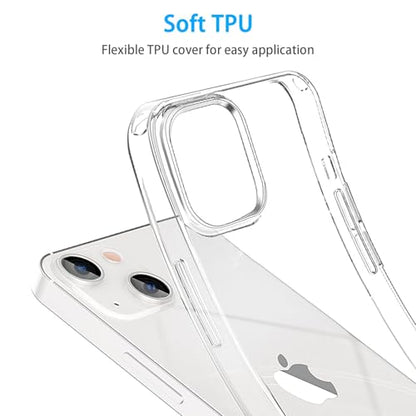 JJGoo Compatible with iPhone 13 Case Clear, 2.5mm Thickness Heavy Duty Transparent Soft Anti-Scratch Shockproof Protective Phone Bumper Phone Cases for iPhone 13 - color: Clear Heavy Duty