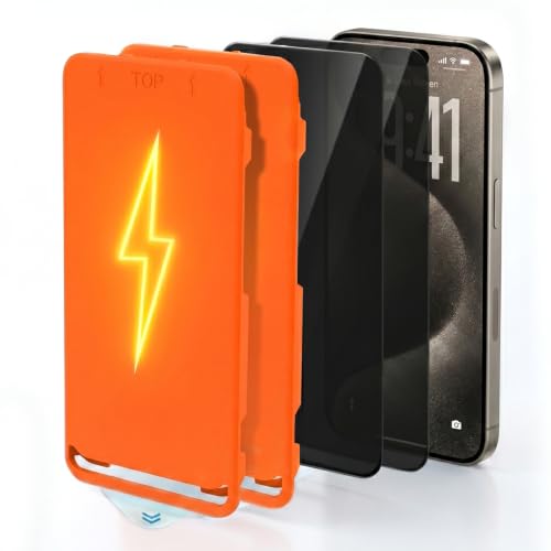 Privacy Glass Screen Protector for iPhone 15 Pro Max，2-Pack - size: iPhone 15 Pro max