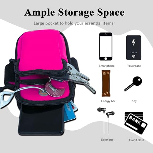 Phone Holder for Running Armband Cell Phone Holder,Small Purses for Women Crossbody Kids,iPhone 11 12 13 14 15 16e 16 17 Pro Max Xs Xr X Plus Mini Galaxy Ultra S26 S25 Note Bags Gym Arm Bands - color: 7-Pink with Crossbody Strap&Hook