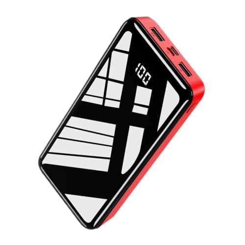 Portable Charger Power Bank 50000mAh 22.5W Fast Charging Battery Pack - color: Black-red