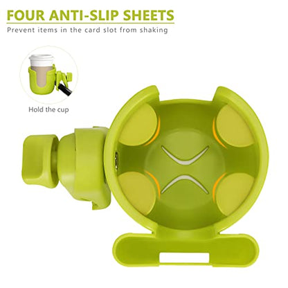 Suranew Cup Holder with Phone for Walker Wheelchair Stroller Black - color: Green