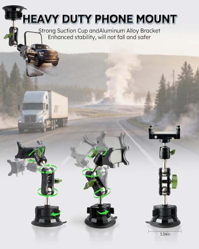 Semi Truck Phone Mount for Drivers, 360° Anti-Shake Compact Design - style: Standard