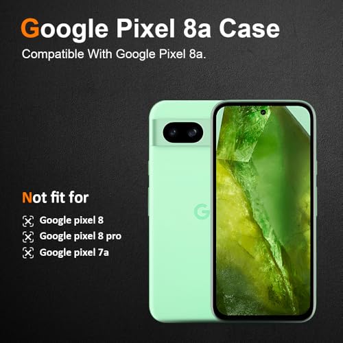 Silicone Clear for Google Pixel 8A Case, Ultra Thin with Comfort Grip | Soft Slim-Fit TPU Pixel 8A Phone Cover,Non-Slip,Shockproof Protection,Scrath-Resistant - size: Pixel 8a case