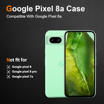 Silicone Clear for Google Pixel 8A Case, Ultra Thin with Comfort Grip | Soft Slim-Fit TPU Pixel 8A Phone Cover,Non-Slip,Shockproof Protection,Scrath-Resistant - size: Pixel 8a case