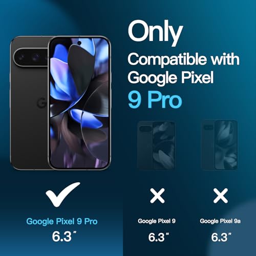 JETech Screen Protector for Google Pixel 9 Pro, 2+2 Pack - size: Pixel 9 Pro