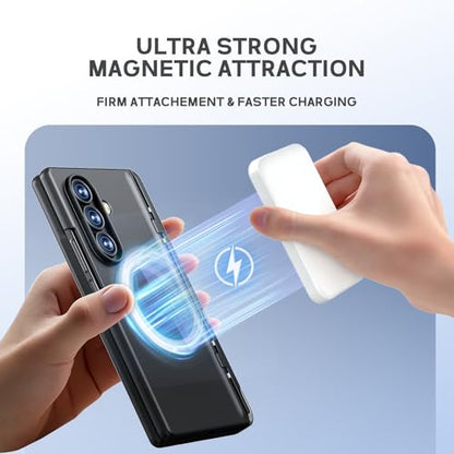 for Samsung Galaxy Z Fold7 Case, [Compatible with Magsafe], [Invisible Kickstand & HD Screen Protector], Protective Phone Case for Samsung Galaxy Z Fold 7, Black - color: Black