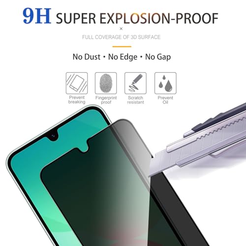 2 Pack Privacy Screen Protector for Samsung Galaxy A26 5G - color: Samsung Galaxy A26