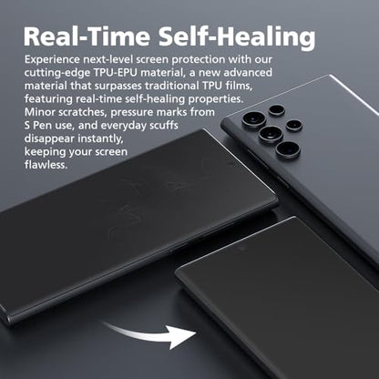 3-Pack for Samsung Galaxy S20 Plus Flexible TPU-EPU Screen Protector [Not Glass] [0.1S Fingerprint Unlock] [Real-Time Self-Healing] HD Clear, Unbreakable, Bubble Free Easy Installation with Alignment Jig - size: Galaxy S20 Plus