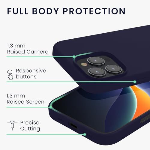 kwmobile Case Compatible with Apple iPhone 16 Pro Case - TPU Silicone Phone Cover with Soft Finish - Deep Ocean - color: Deep Ocean, size: iPhone 16 Pro