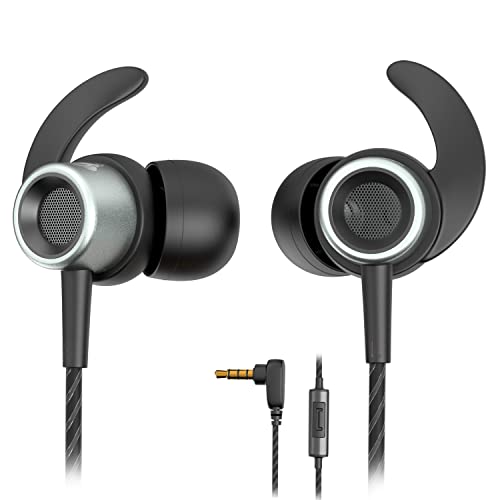 MINDBEAST Noise Cancelling Headphones Wired Earbuds with Microphone