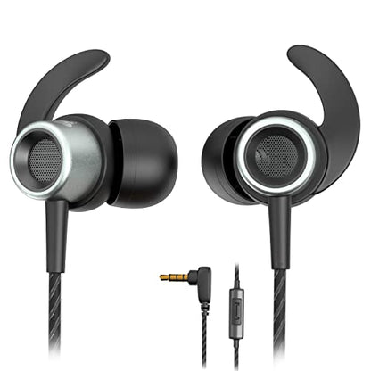 MINDBEAST Noise Cancelling Headphones Wired Earbuds with Microphone