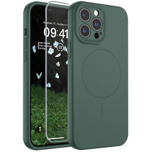 SUPFINE Silicone & Magnetic for iPhone 13 Pro Max Case - color: Acacia Green, size: iPhone 13 Pro Max