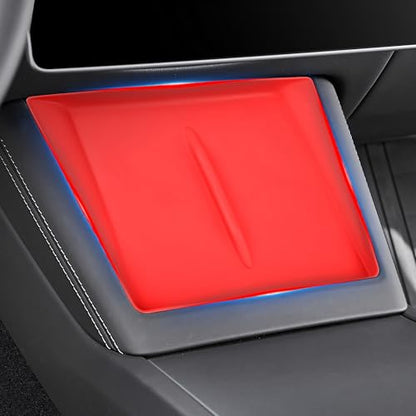 Frani Wireless Charging Pad Cover for 24-27 Tesla Model 3 Highland - color: Red, size: Model 3 Highland 2024-2026