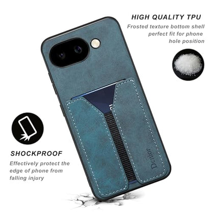 Kowauri Case for Google Pixel 9a, PU Leather Wallet Case with Credit Card Slot Holder Ultra Slim Protector Cover for Google Pixel 9a (Blue) - color: Blue